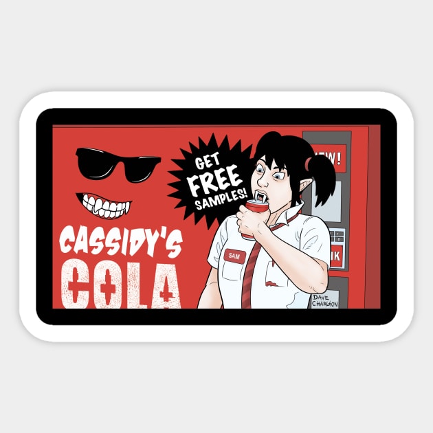 Cassidy Cola Sticker by dave-charlton@hotmail.com